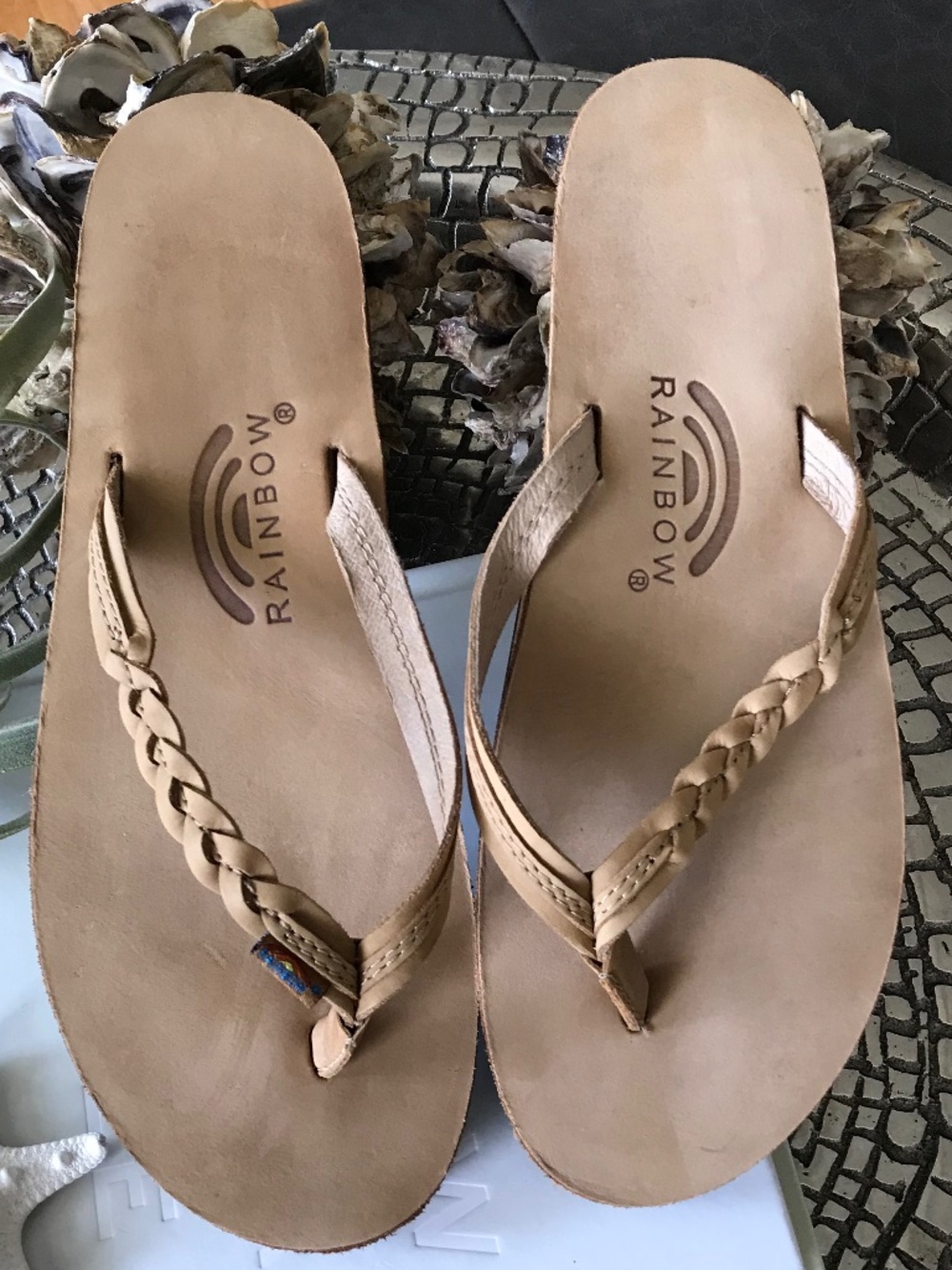 RAINBOW WOMEN’S FLIRTY BRAIDY FLIP FLOP SANDAL SIERRA BROWN SIZE XL 8.5 - 9.5 - Picture 2 of 13